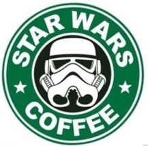 Star Wars Coffee Helmet Toolbox Bumper Sticker Decal Made In Usa - £13.58 GBP