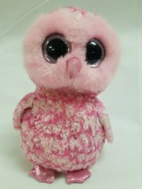 Nwt Ty Beanie Boos 9&quot; Pinky Pink Barn Owl Boo Sparkly Eyes Plush New - £15.97 GBP