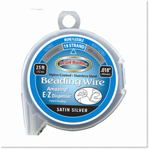 &quot;Silver Beading Wire - Premium Quality, 25ft Length, 0.18&quot; Diameter - Ideal for - £23.66 GBP