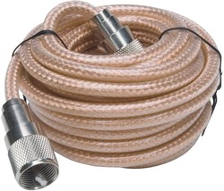 RoadPro 12&#39; CB Antenna Mini-8 Coax Cable with PL-259 Connectors Clear RP... - $54.99