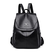 Retro Women Backpack Leather Leisure School Bags For Teenager Girls Lady... - $53.35