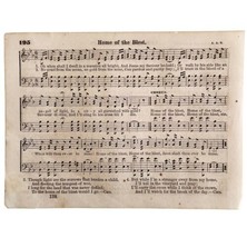 1865 Home Of The Blest Victorian Sheet Music Small Page Happy Voices PCBG15B - £19.76 GBP