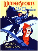Decor Ski Poster.Fine Graphic Art Design.Winter Sports.Quebec.Home Wall ... - £10.38 GBP+