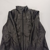 Women's Genuine Leather Black Full Zip Pockets Jacket Measured Chest 40" image 13