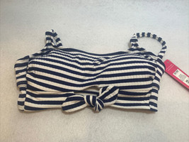 Xhilaration™- Juniors&#39; Ribbed Tie-Front Bralette Bikini Top -Color Navy ... - £3.15 GBP