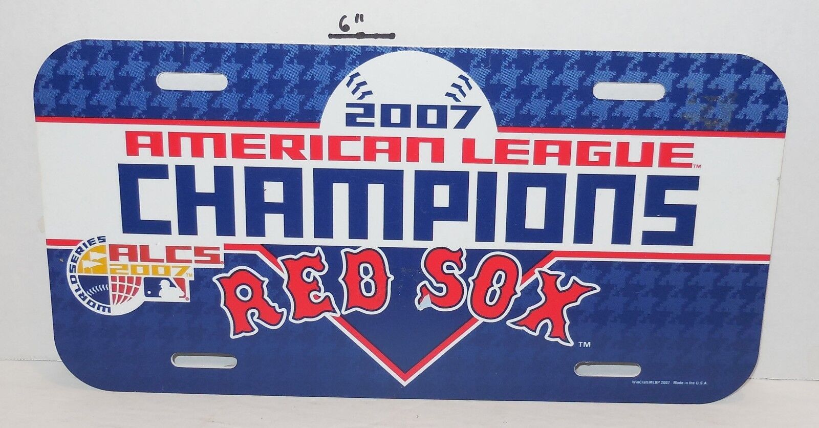 Wincraft Boston Red Sox American League Champions License Plate 2007 ALCS MLB - £18.88 GBP