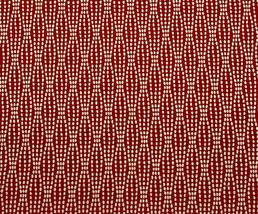 WAVERLY STRANDS SCARLET RED OFF WHITE GEO DOT WOVEN JACQUARD FABRIC BY Y... - £13.06 GBP