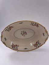 Coventry by Syracuse 10&quot; Oval Vegetable Bowl Old Ivory Multi-Color Flower GOLD  - £31.64 GBP