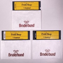 The New Print Shop Disk 1 + 2 + Program Broderbund For IBM Tandy 5.25 - £19.46 GBP