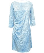 J.MCLAUGHLIN Dress 3/4 Sleeve Blue Animal Print Nylon Spandex Boat Neckl... - £93.41 GBP