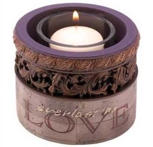 Inspirational Everlasting Love Heartstone Votive Candle Hold - £8.73 GBP
