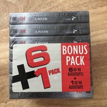 Lot 6 + 1 = 7 Sony High Fidelity Hf Blank Cassette Tapes 90 Minutes~New Sealed - £7.76 GBP