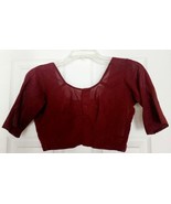 WOMENS India Burgundy Saree blouse with front hooks crop top choli ready... - $9.90