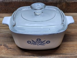 Vintage Corning Ware Blue Cornflower P-1½-B 1.5 Quart Baking Dish With L... - $17.98