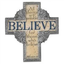 Inspirational Believe Cross Magnet - £5.43 GBP
