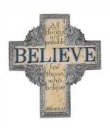 Inspirational Believe Cross Magnet - $9.53 CAD