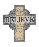 Inspirational Believe Cross Magnet - £5.44 GBP