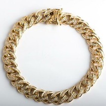 3 Carat Men&#39;s Miami Cuban Link Diamond Bracelet 14k Yellow Gold - £7,496.56 GBP