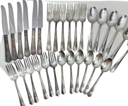 30 Pieces Harmony House Plate Aa+ Maytime Dinner Knife Fork Spoon Vintage - £49.31 GBP