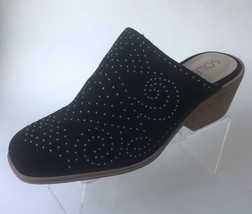 SOLE SOCIETY Lillianne Black Suede Studded Mules (Size 7.5 M) - £23.73 GBP