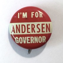 I&#39;m For Andersen Governor Button Pin Minnesota 1951 Vintage Pin Approx 1&quot; - £7.96 GBP