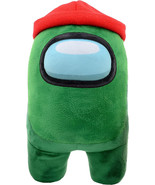 Among Us Crewmate Plush Buddies 12&quot; H Stuffed Animal Green w/ Red Beanie... - £19.33 GBP