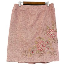 Vtg Y2K Classiques Entier Tweed Skirt Size 10 Beaded Embroidered Academi... - £28.18 GBP