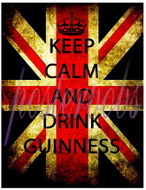 Keep Calm And Drink Guinness British Flag Giclee Canvas Print - $19.95