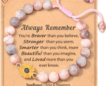 Easter Gifts Sunflower Natural Stone Bracelet Gifts for Teen/Girls with ... - $26.96