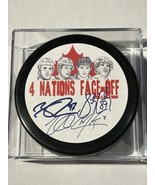 Mcdavid, Crosby, Mackinnon, Makar - 4 Nations Canada- Hockey Fan Puck - ... - $32.83