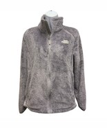 The North Face Osito Fuzzy Fleece Gray Silver Womens M Full Zip Coat Jacket - $56.05