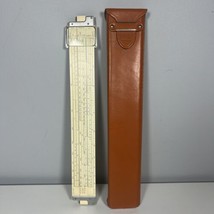 Vintage 1947 K&E Keuffel Esser Model 4081-3S Slide Rule Log Duplex Decitrig Case - $49.49