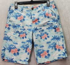 Hollister Shorts Mens Size 30 Blue Hawaiian 100% Cotton Pockets Embroidered Logo - £17.71 GBP