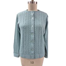 VTG American Sweetheart Haband Mint Green Acrylic Button Sweater Womens ... - $39.55
