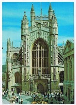 Postcard West Front Of The Abbey Bath England UK - £2.32 GBP