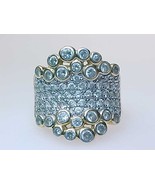HUGE CUBIC ZIRCONIA COCKTAIL RING in Sterling Silver - Size 7 - $95.00