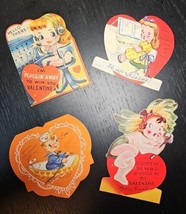Vintage 1950s Valentines Greeting Cards Lot of 4 Sailor Boy Telephone Operator - £14.73 GBP