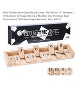 Shut The Box Wooden Board Game with Dice Front Porch Classics Circa Shut... - $27.12 CAD