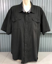 Wrangler Black XXXL Cotton Blend Faded Mens Button Shirt - £8.41 GBP