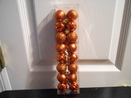 Halloween 1&quot; Miniature Textured Orange Ornaments Set of 16 with Strings - $9.85