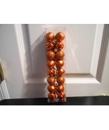Halloween 1&quot; Miniature Textured Orange Ornaments Set of 16 with Strings - $13.82 CAD