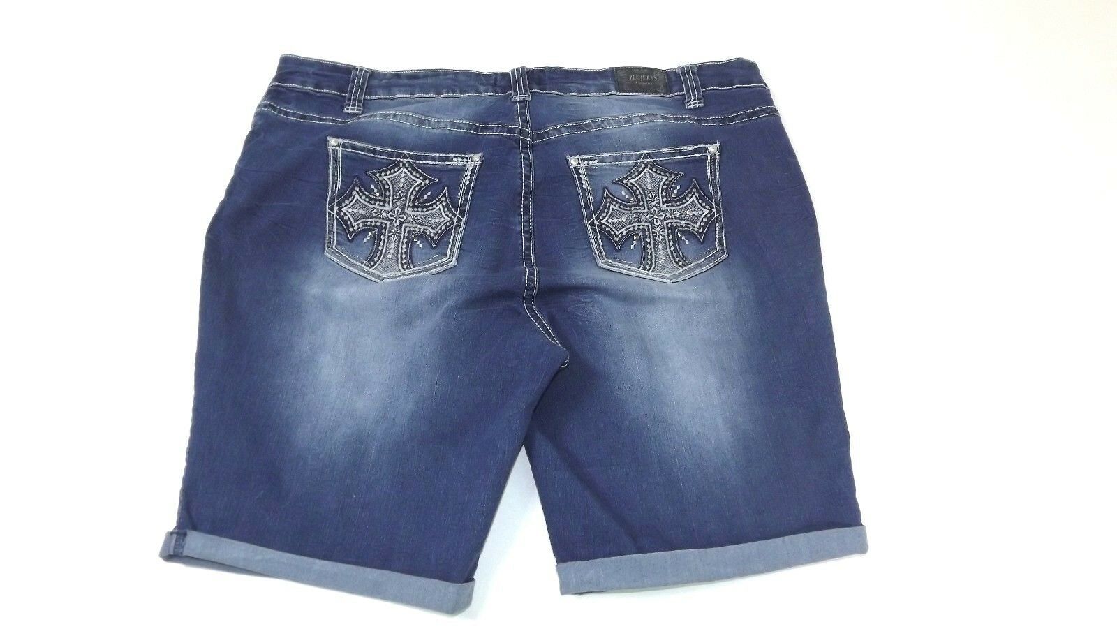 ZCO Jeans Premium Jean Denim Shorts w/ Embellishments size 24W 24 W - $14.63