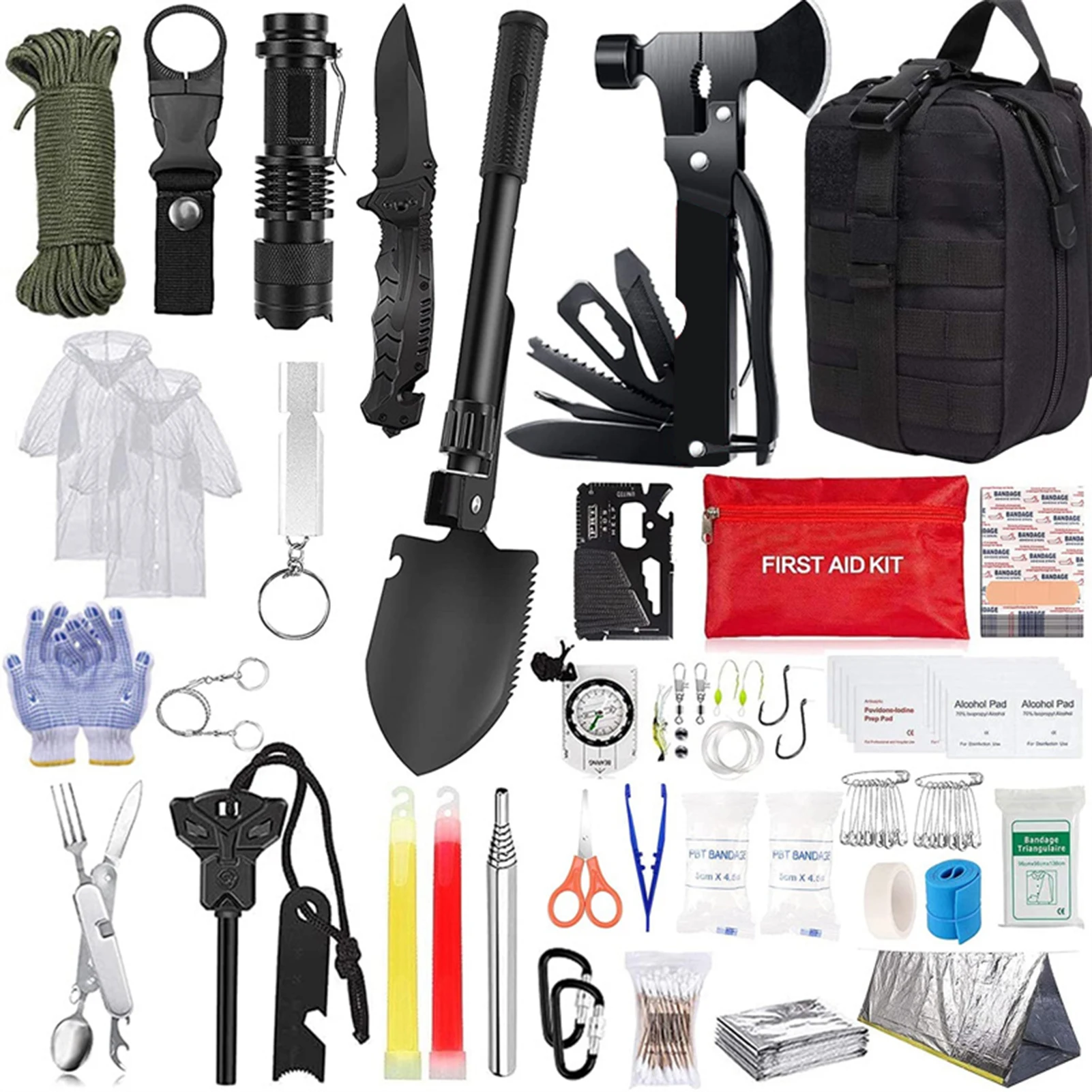 Outdoor Emergency Survival Equipment Multifunctional First Aid Kit Survi... - £141.81 GBP