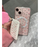 2PCS Aesthetic Rose Korean Clear Floral Cat Magnetic Case for iPhone 16 ... - $257.61 MXN