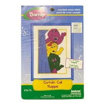 Vintage 1997 Barney Counted Cross Stitch Kit Curtain Call Rappel Janlynn #16-74 - £7.99 GBP