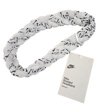 NIKE Black &amp; White Braided Headband for Women NEW - £11.89 GBP