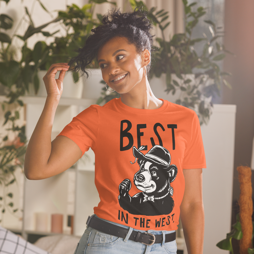 Short-Sleeve Unisex T-Shirt – Best in the West (Orange) Item image 5