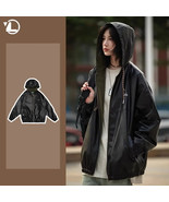 Hooded Men Pu Leather Jacket Autumn Vintage Motorcycle Black Coat Male H... - $2,475.13 MXN