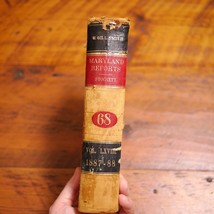 Antique 1888 Maryland Reports William Keech Court of Appeals Leather Bound Book - £393.18 GBP