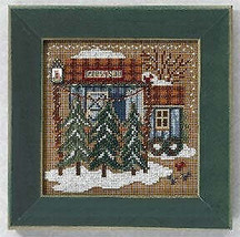 DIY Mill Hill Tree Farm Christmas Bead Counted Cross Stitch Kit - £16.78 GBP